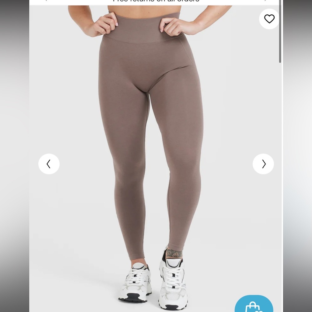 Oner Active Effortless Seamless Leggings - XS Short - Washed Cool Brown